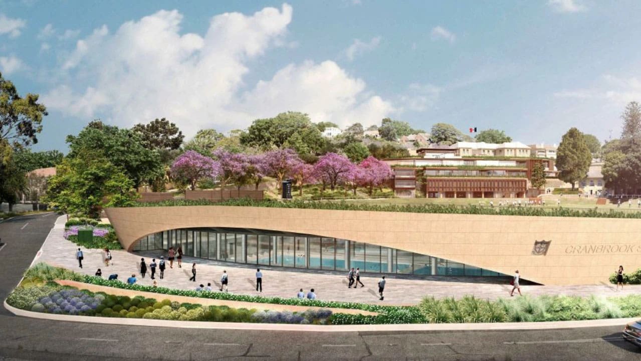 Northrop Cranbrook School Bellevue Hill Sports facility exterior architectural render