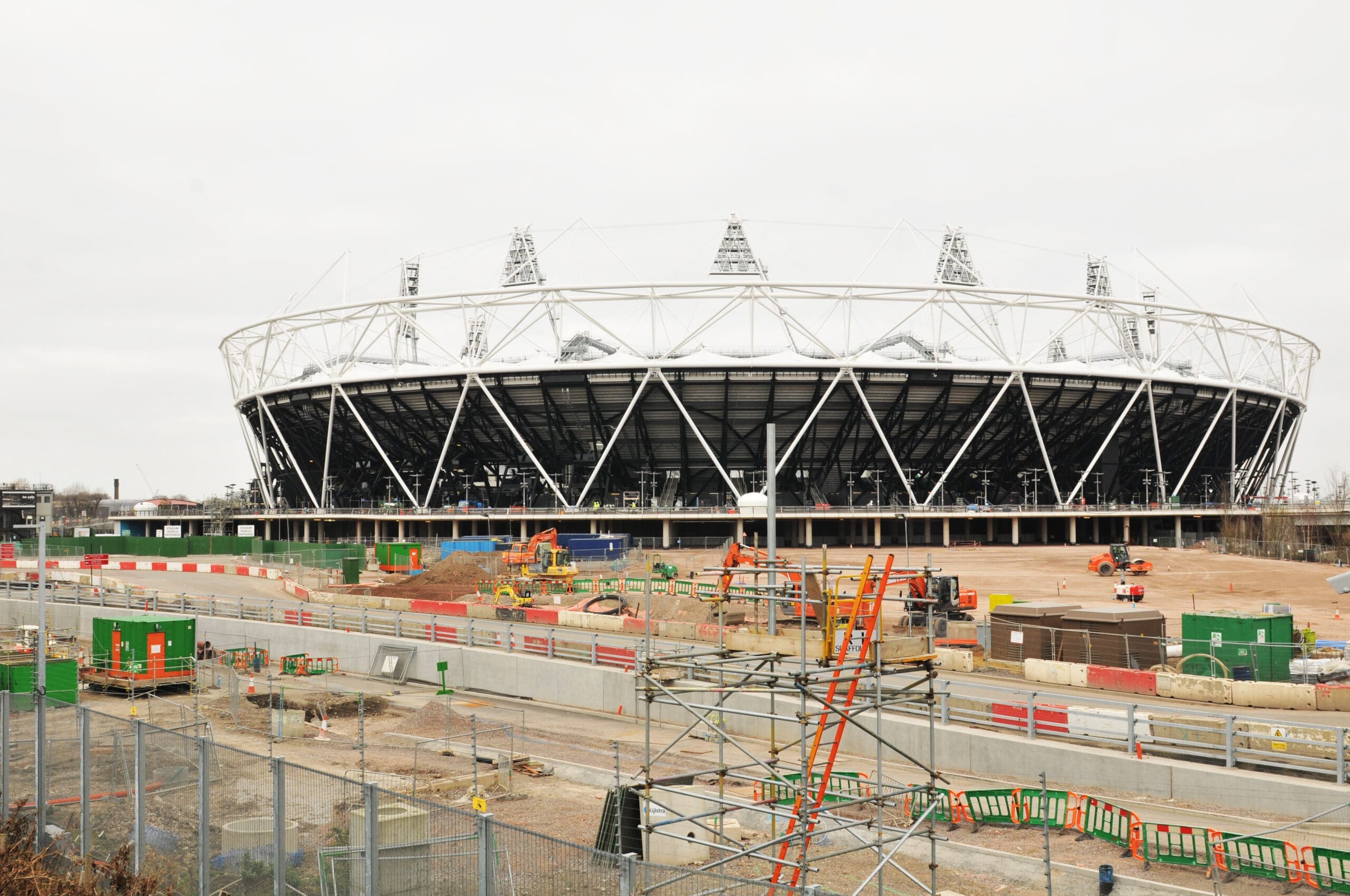 LONDON, UK - MARCH 6, 2011: London 2012 Olympic stadium under construction